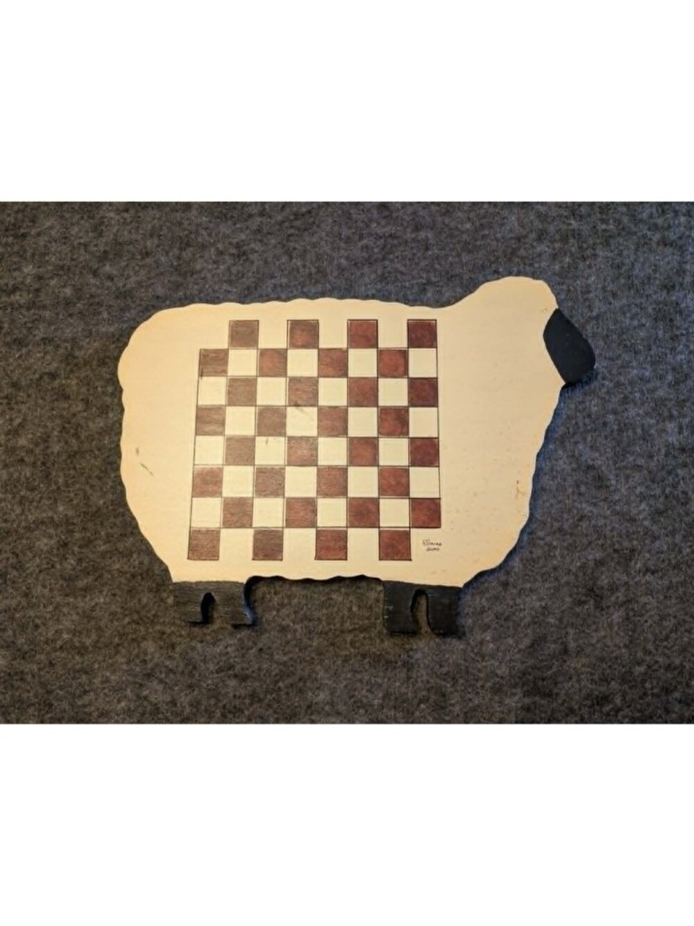 Primitive Folk Art Sheep Wooden Wall Hanging | Country Farmhouse Decor | Hand-Pa